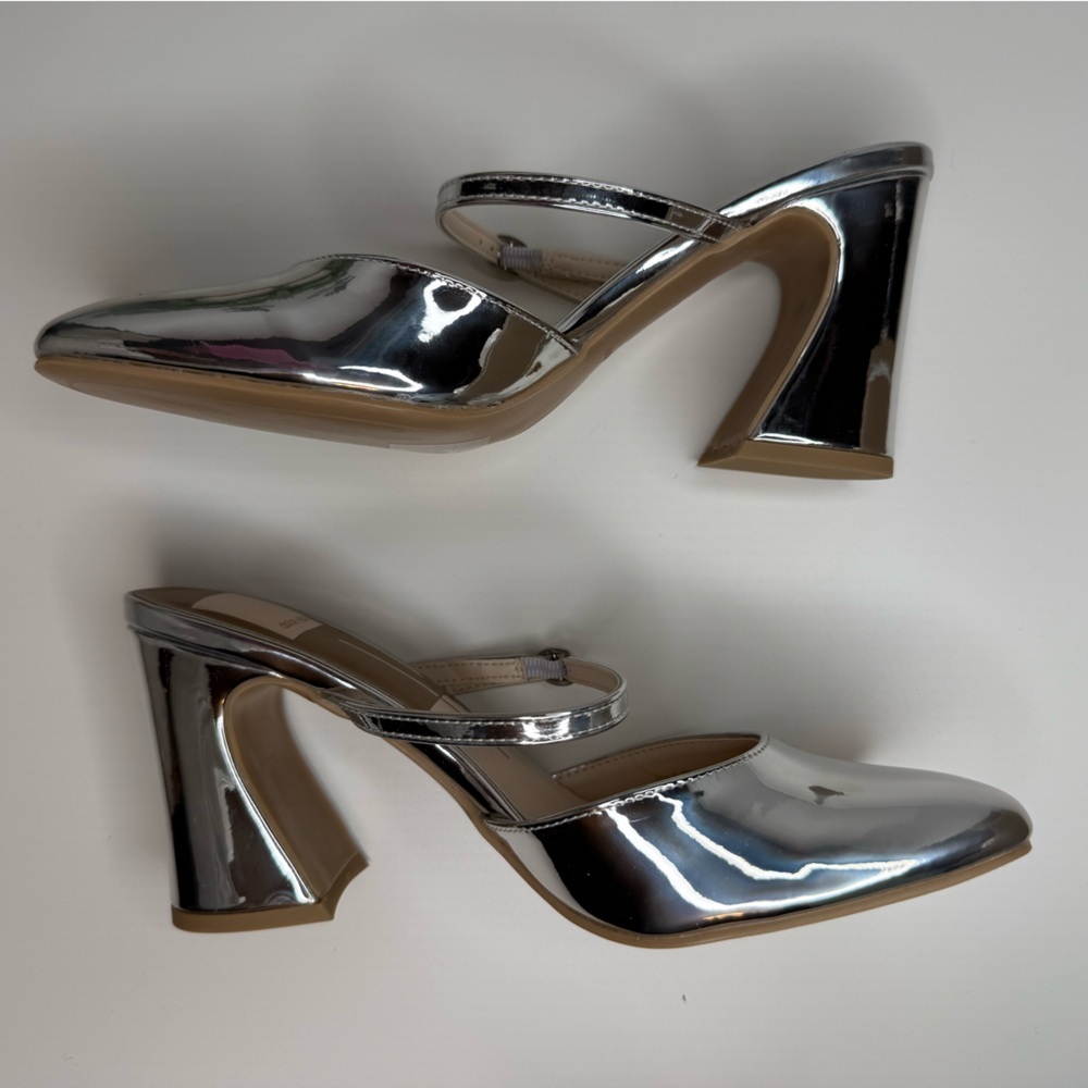 Dolce Vita Women’s Bienne Heels in Silver Stella Size 8 Metallic Streetwear Boho - Picture 13 of 16